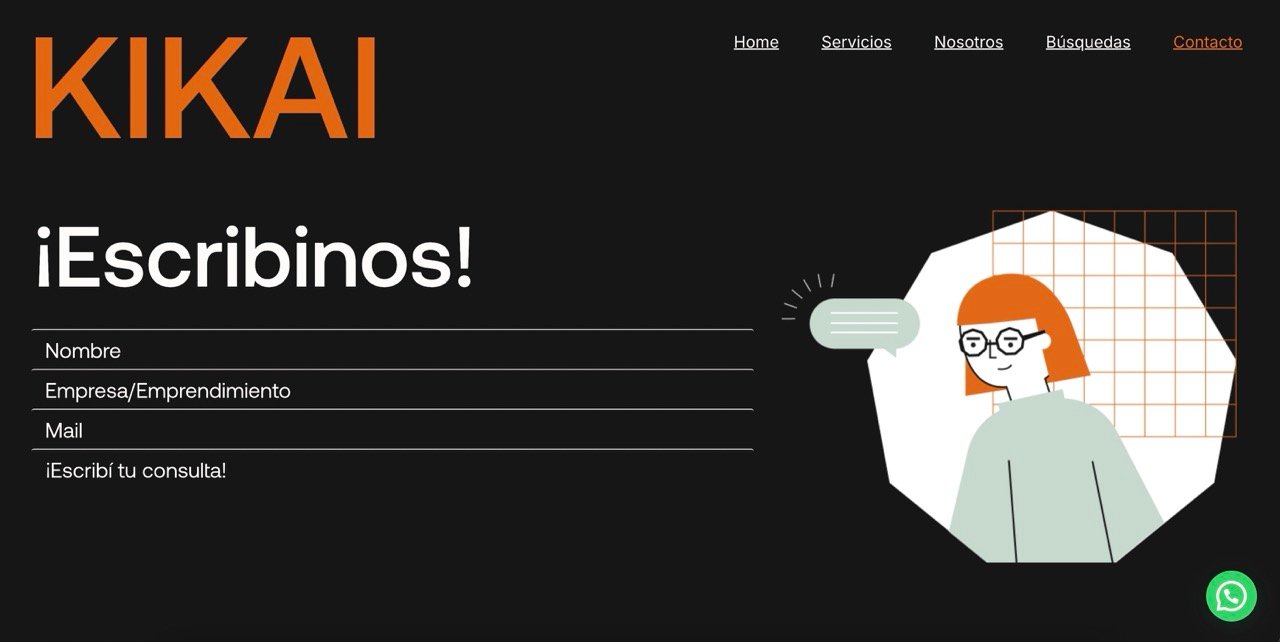 Kikai — captura del sitio